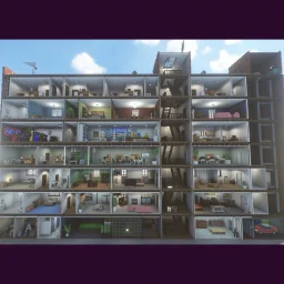 Cut-Away Building
