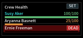 Crew Health Display