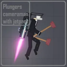 Plungers cameraman with jetpack